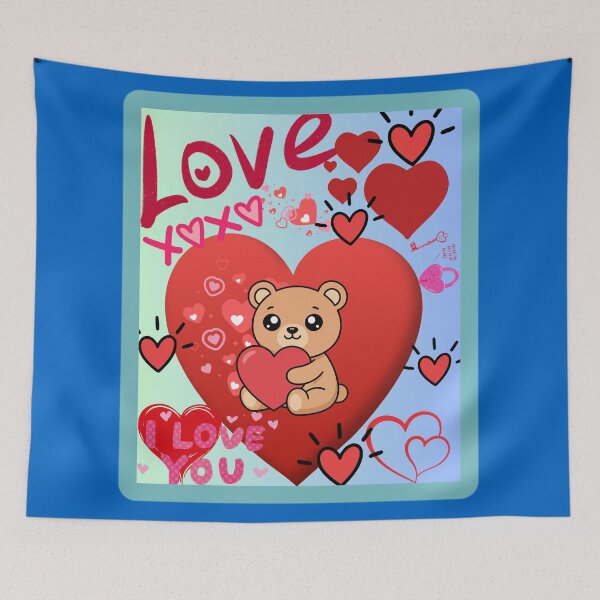 Item preview, I Love You Cute Teddy Bear Valentine Day Hearts Shirt designed and sold by Funnygiftsstudio .
