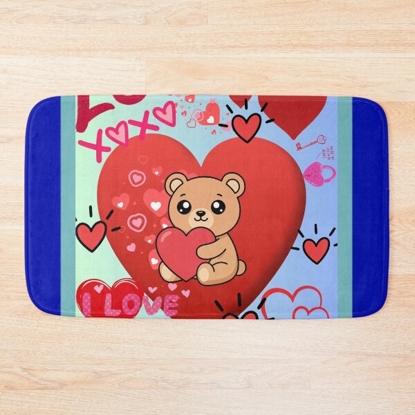 Item preview, I Love You Cute Teddy Bear Valentine Day Hearts Shirt designed and sold by MariaPCMaria.