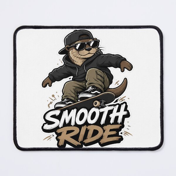 Item preview, Otter Skateboard Smooth Ride – Funny Streetwear Cartoon Skater designed and sold by Aesthicer.