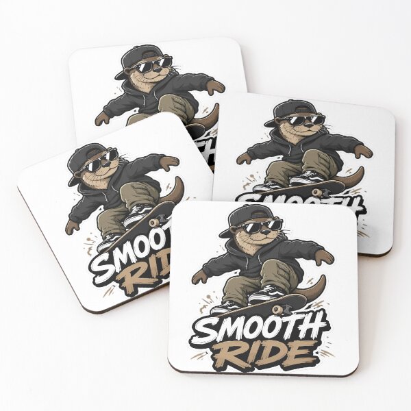 Item preview, Otter Skateboard Smooth Ride – Funny Streetwear Cartoon Skater designed and sold by Aesthicer.