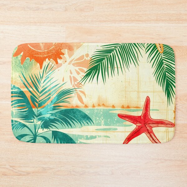 Item preview, Vintage Summer Palm Leaves and Seashells Nostalgic Art  designed and sold by DEC02.