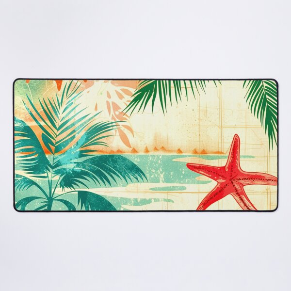 Item preview, Vintage Summer Palm Leaves and Seashells Nostalgic Art designed and sold by DEC02.