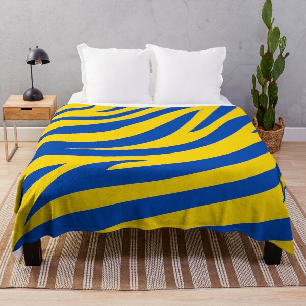 Item preview, Modern Graphic Zebra Print Pattern | Yellow & Blue designed and sold by Frohyou.