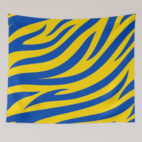 Item preview, Modern Graphic Zebra Print Pattern | Yellow & Blue designed and sold by Frohyou.