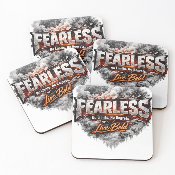 Item preview, Fearless No Limits No Regrets Live Bold – Motivational Statement Design designed and sold by Cottonora.