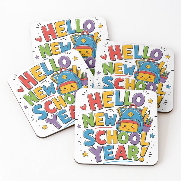 Item preview, Hello New School Year Back to School T-Shirt | Cute Colorful School Backpack Design designed and sold by Sunday.Supply.
