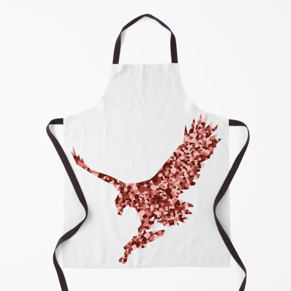 Item preview, Red Mosaic Eagle Catching Fish Silhouette Art designed and sold by DymondDesigns.