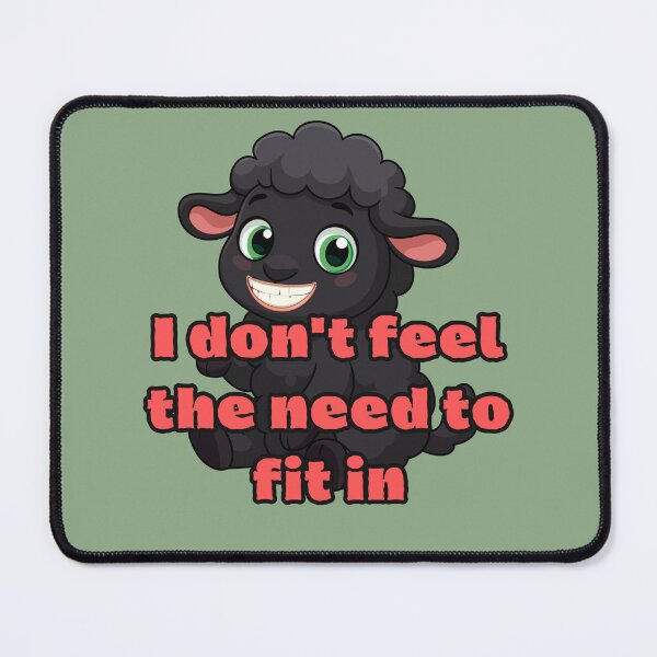 Item preview, No Fit In Black Sheep Digital Art designed and sold by GoGreenlove.