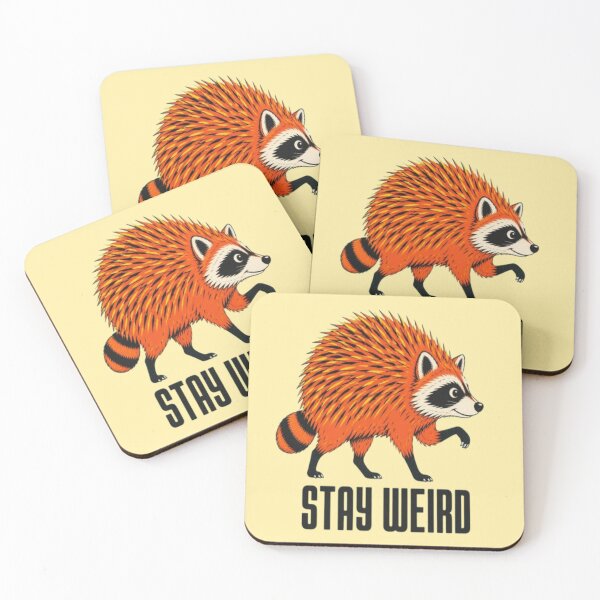 Item preview, Stay Weird - Spiky Porcupine Raccoon designed and sold by creativerooney.