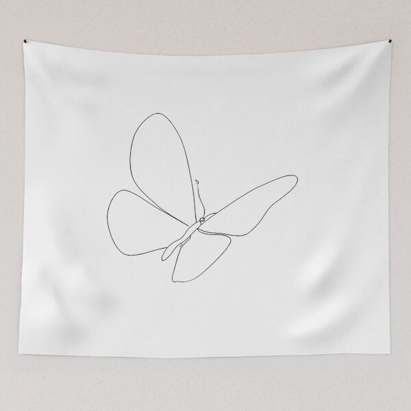 Item preview, Simple line art butterfly design designed and sold by FoxPix.