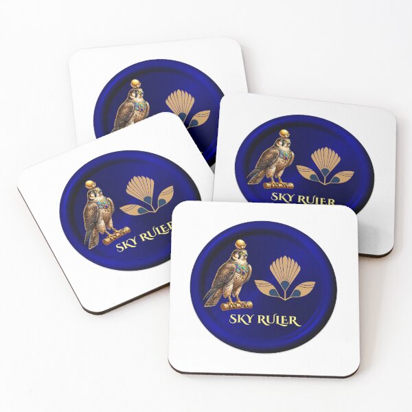 Item preview, Sky Ruler – Egyptian Falcon Pharaoh Sticker designed and sold by lailakhalaf.