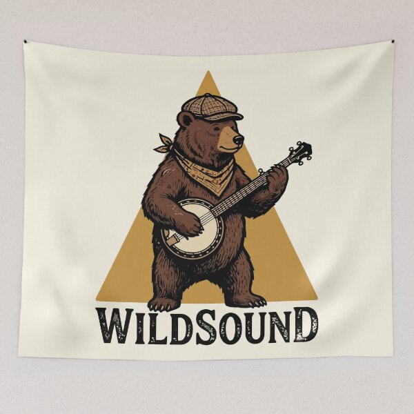 Item preview, Wildsound Banjo Playing Bear Country Folk Music Vintage designed and sold by Amir Faysal.