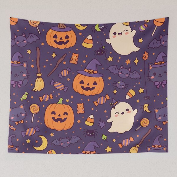 Item preview, Halloween Cute Space Astronaut Rocket Galaxy Planet Pattern designed and sold by ART ATTACK ZONE.