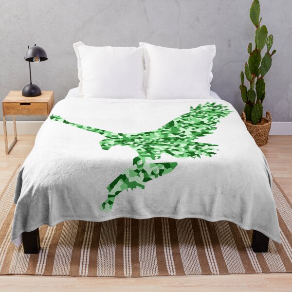 Item preview, Green Mosaic Eagle Catching Fish Silhouette Art designed and sold by DymondDesigns.