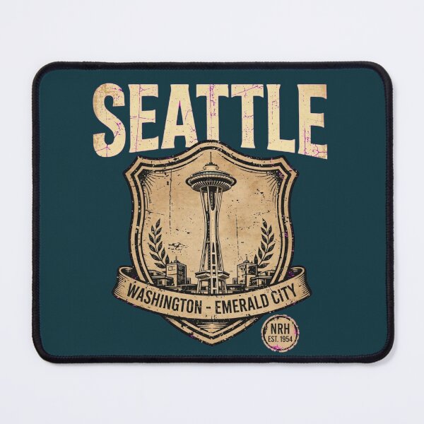 Item preview, Seattle Washington Emerald City retro plaque designed and sold by Normandy Road Heritage.