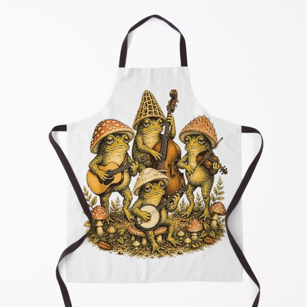 Item preview, Cottagecore Frog Playing Banjo Woodland Mushroom Vintage Animal designed and sold by Rahamkshop.