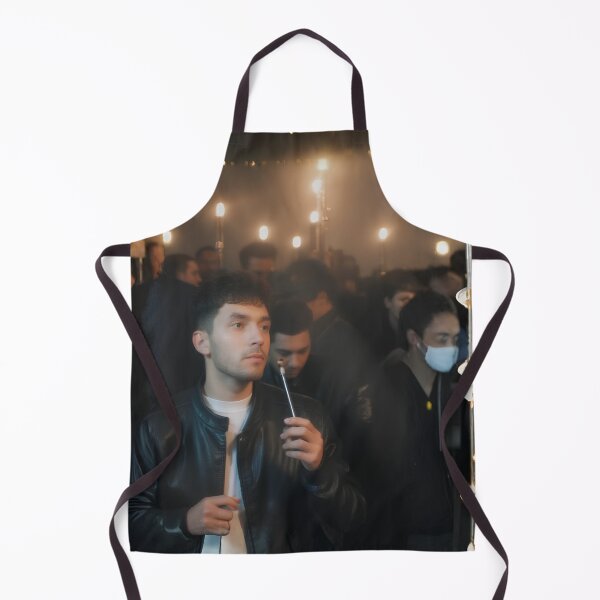 Item preview, Cinematic Man in Leather Jacket Nightlife Crowd Portrait Photography designed and sold by mijaczeek.