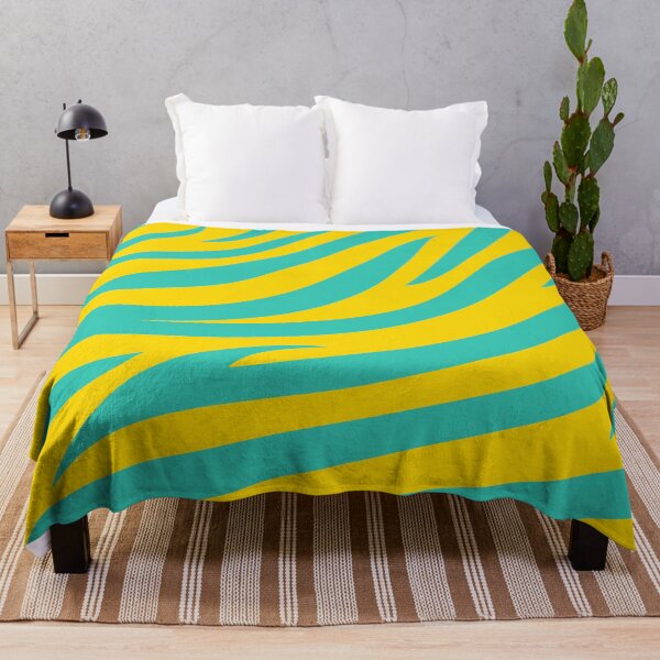 Item preview, Modern Graphic Zebra Print Pattern | Yellow & Teal designed and sold by Frohyou.
