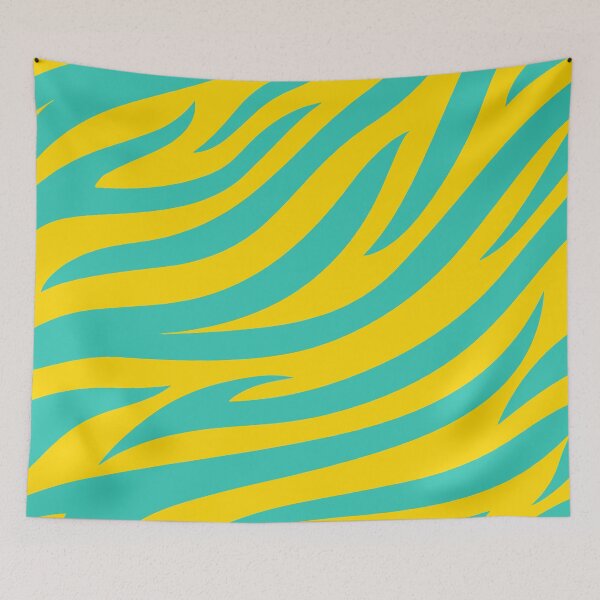 Item preview, Modern Graphic Zebra Print Pattern | Yellow & Teal designed and sold by Frohyou.