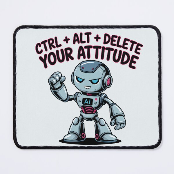 Item preview, CTRL + ALT + Delete Your Attitude – Funny AI Robot Humor designed and sold by Jollys-ArtShop.