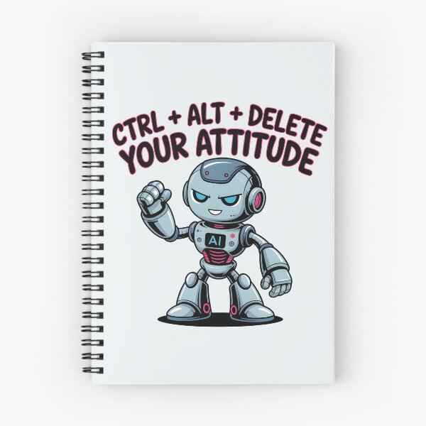 Item preview, CTRL + ALT + Delete Your Attitude – Funny AI Robot Humor designed and sold by Jollys-ArtShop.