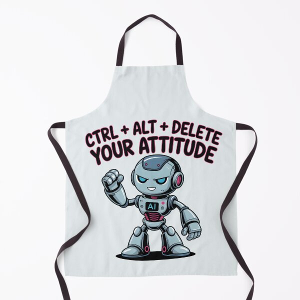 Item preview, CTRL + ALT + Delete Your Attitude – Funny AI Robot Humor designed and sold by Jollys-ArtShop.