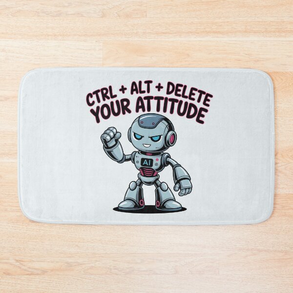 Item preview, CTRL + ALT + Delete Your Attitude – Funny AI Robot Humor designed and sold by Jollys-ArtShop.
