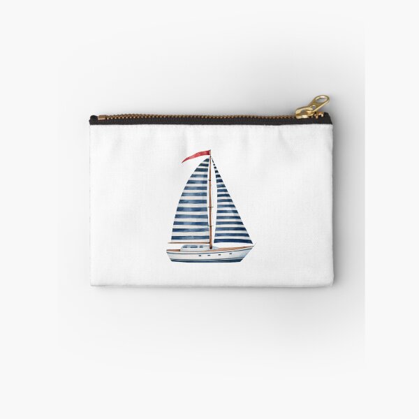 Item preview, Watercolor Sailboat Nautical Illustration – Blue and White Sailing Boat designed and sold by Ramona-Gliga.