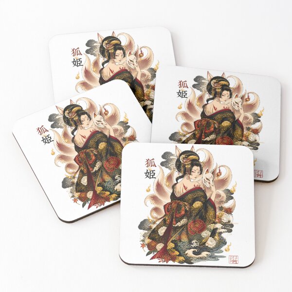 Item preview, Kitsune Geisha – Fox Princess Japanese Yokai Art designed and sold by kaxymax.