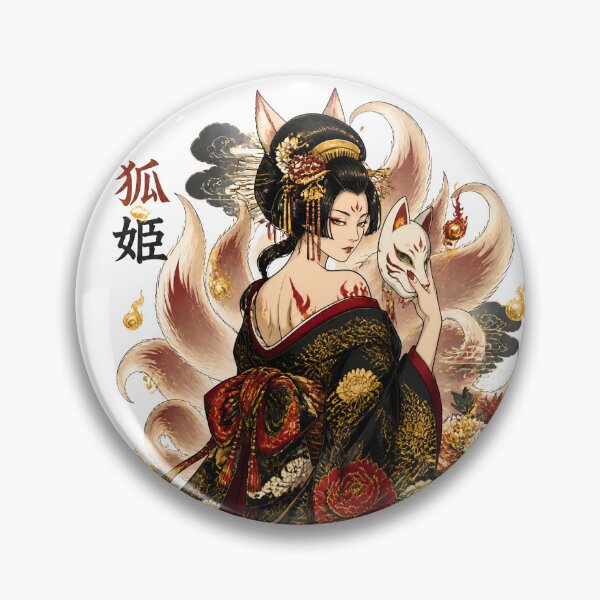 Item preview, Kitsune Geisha – Fox Princess Japanese Yokai Art designed and sold by kaxymax.