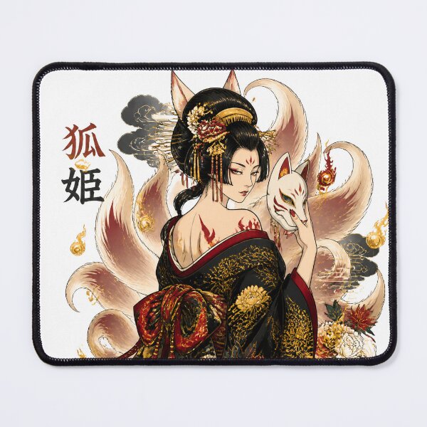 Item preview, Kitsune Geisha – Fox Princess Japanese Yokai Art designed and sold by kaxymax.