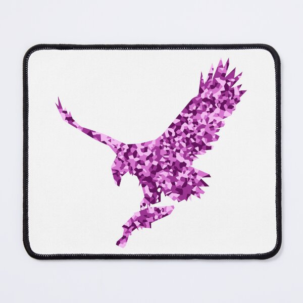 Item preview, Pink Mosaic Eagle Catching Fish Silhouette Art designed and sold by DymondDesigns.