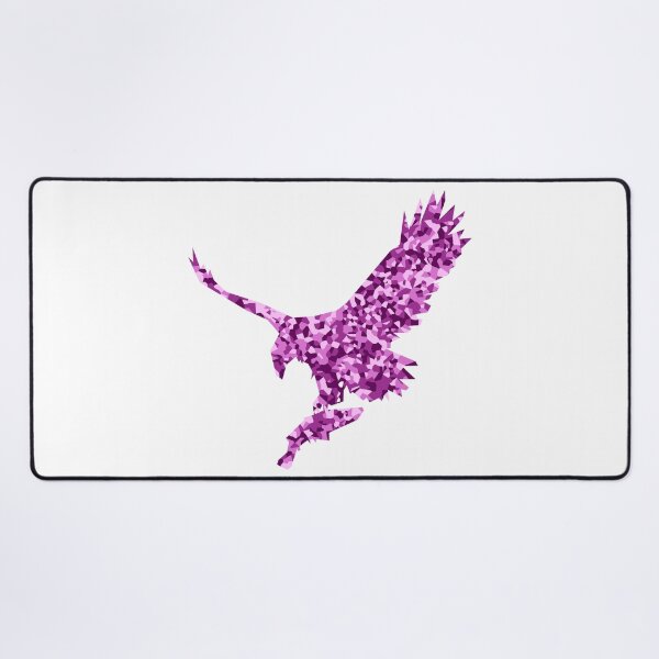 Item preview, Pink Mosaic Eagle Catching Fish Silhouette Art designed and sold by DymondDesigns.