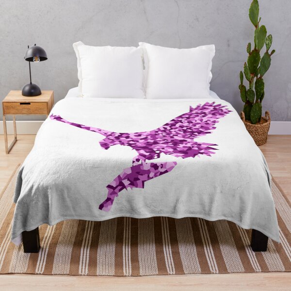 Item preview, Pink Mosaic Eagle Catching Fish Silhouette Art designed and sold by DymondDesigns.
