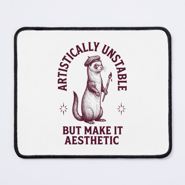 Item preview, Ferret Artist Vintage Engraving Aesthetic designed and sold by NullSpacePrints.