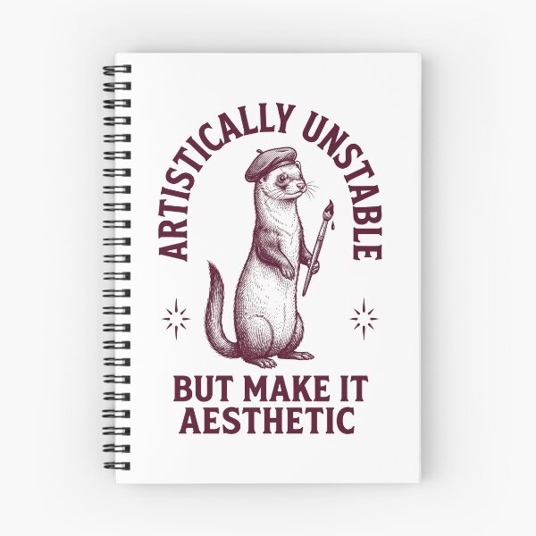 Item preview, Ferret Artist Vintage Engraving Aesthetic designed and sold by NullSpacePrints.