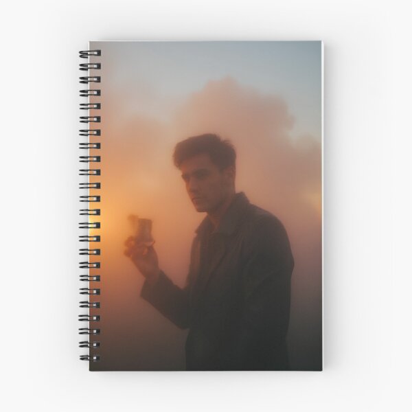 Item preview, Man Silhouette in Golden Hour Fog Sunset Cinematic Photography Print designed and sold by mijaczeek.