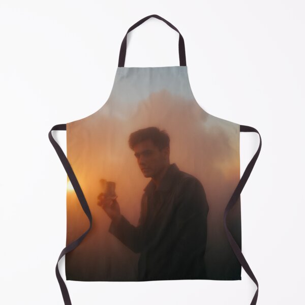 Item preview, Man Silhouette in Golden Hour Fog Sunset Cinematic Photography Print designed and sold by mijaczeek.