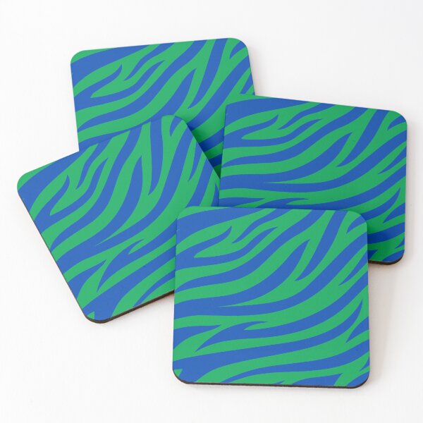 Item preview, Modern Graphic Zebra Print Pattern | Green & Blue designed and sold by Frohyou.