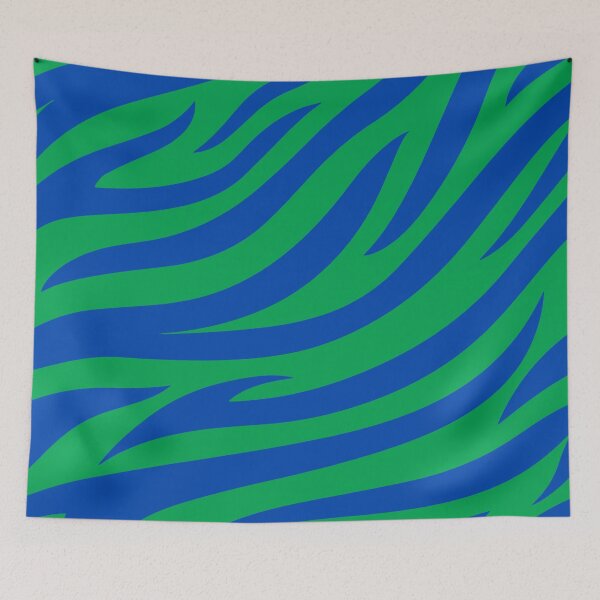 Item preview, Modern Graphic Zebra Print Pattern | Green & Blue designed and sold by Frohyou.