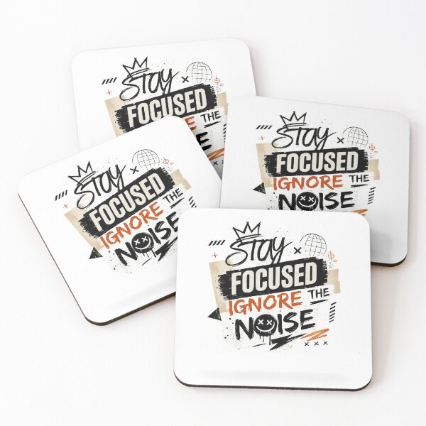 Item preview, THREADVYN-Stay Focused Ignore the Noise – Motivational Streetwear Typography designed and sold by ThreadVyn.