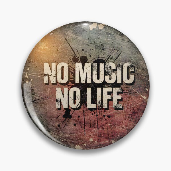 Item preview, No Music No Life, Poster With Grunge Background designed and sold by Marcu Ioachim.