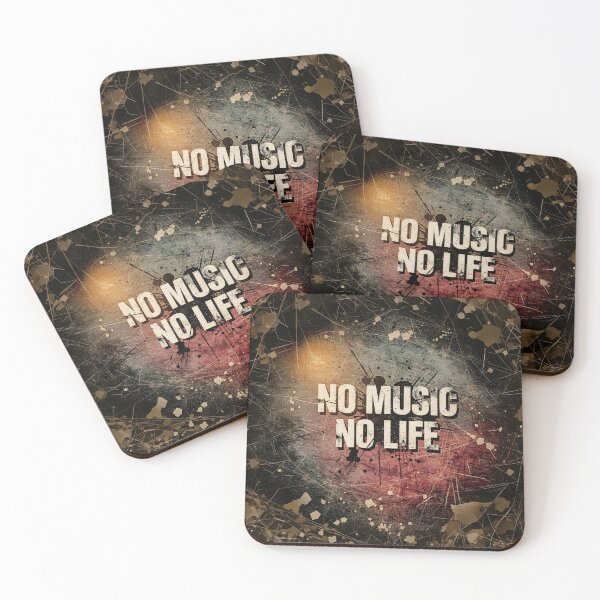 Item preview, No Music No Life, Poster With Grunge Background designed and sold by Marcu Ioachim.