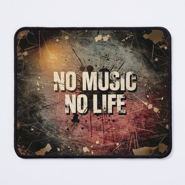 Item preview, No Music No Life, Poster With Grunge Background designed and sold by Marcu Ioachim.