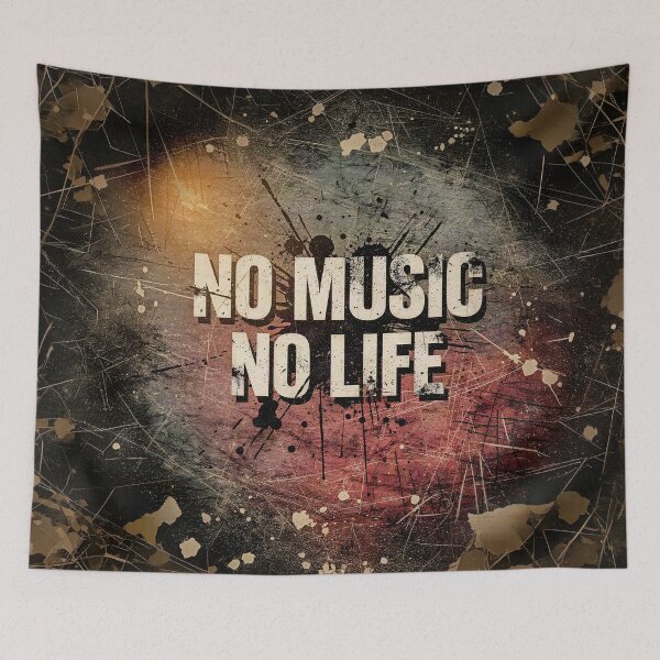 Item preview, No Music No Life, Poster With Grunge Background designed and sold by Marcu Ioachim.