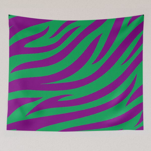 Item preview, Modern Graphic Zebra Print Pattern | Green & Purple designed and sold by Frohyou.