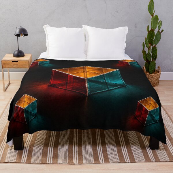 Item preview, Geometric Crystal Cube -Dark Abstract Design designed and sold by PrintGo26.