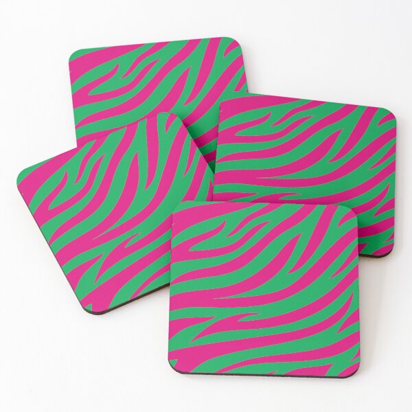Item preview, Modern Graphic Zebra Print Pattern | Green & Pink designed and sold by Frohyou.