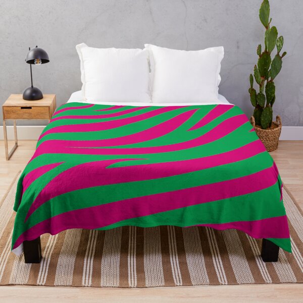 Item preview, Modern Graphic Zebra Print Pattern | Green & Pink designed and sold by Frohyou.