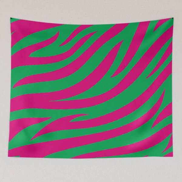 Item preview, Modern Graphic Zebra Print Pattern | Green & Pink designed and sold by Frohyou.